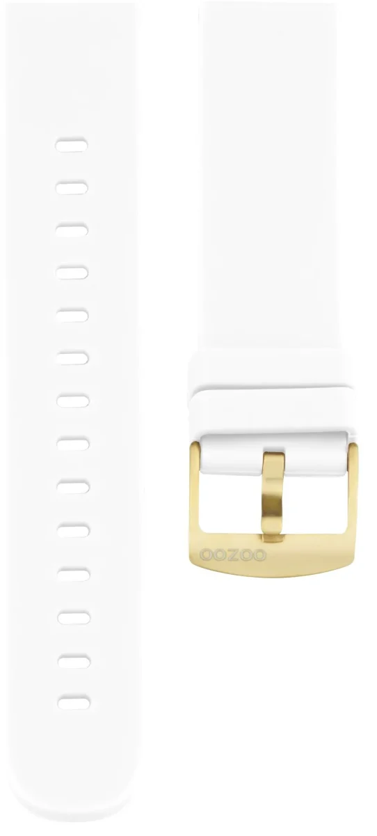 OOZOO Smartwatches – Silikon-Armband – 20mm – Weiß/Gold