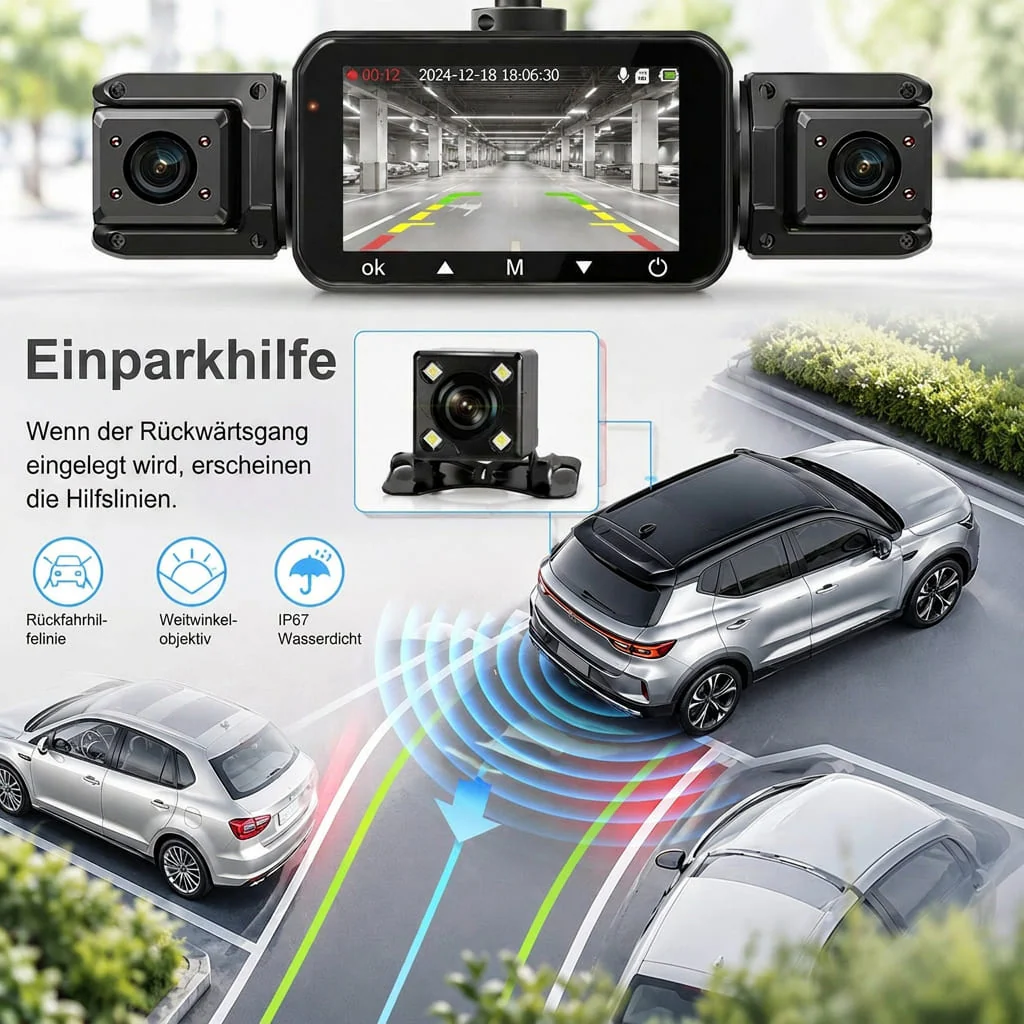 4Kanal WLAN Dashcam mit Rundumsicht | Vierwacht – Bild 5