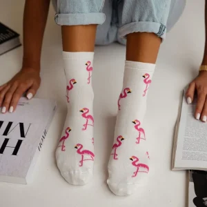 1 Paar Lycille Socken 37/41 aus Baumwolle FLAMINGO