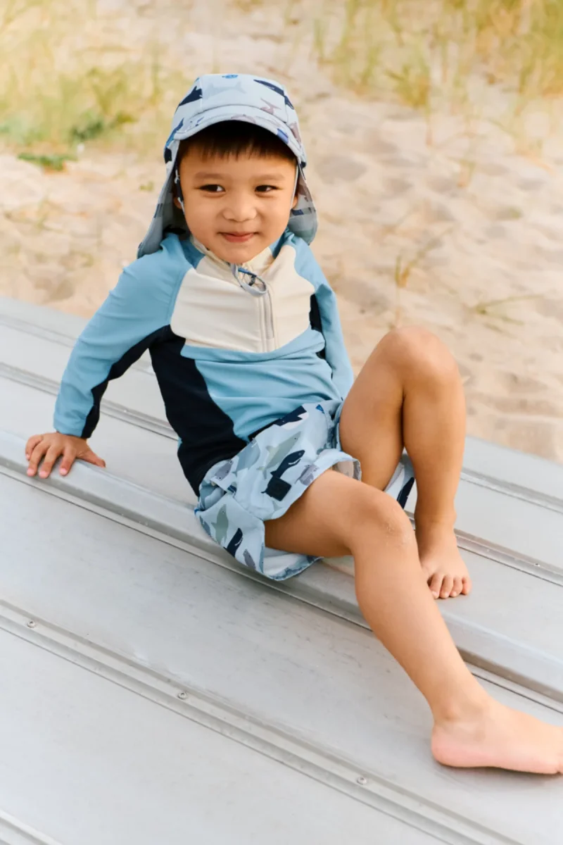 Schwimmshirt "Oluf" LSF 40+ | Beach Blue Mix – Bild 3