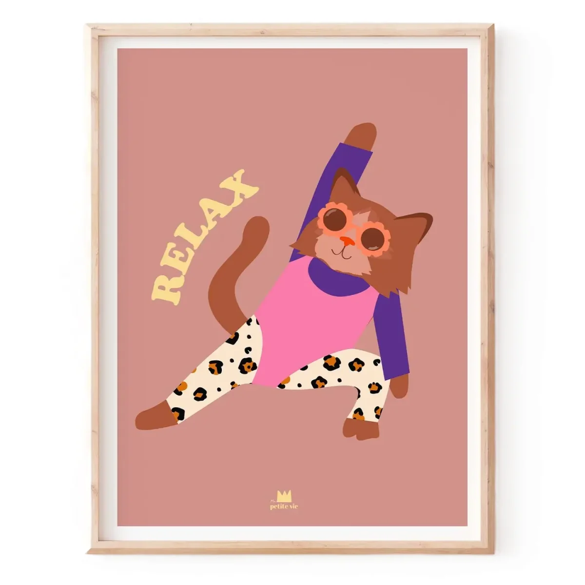 Poster „Aerobic-Katze“ (30 x 40 cm)