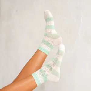 1 Paar Lycille elegante Socken aus Baumwolle 37/41 mit Lochmuster NEU